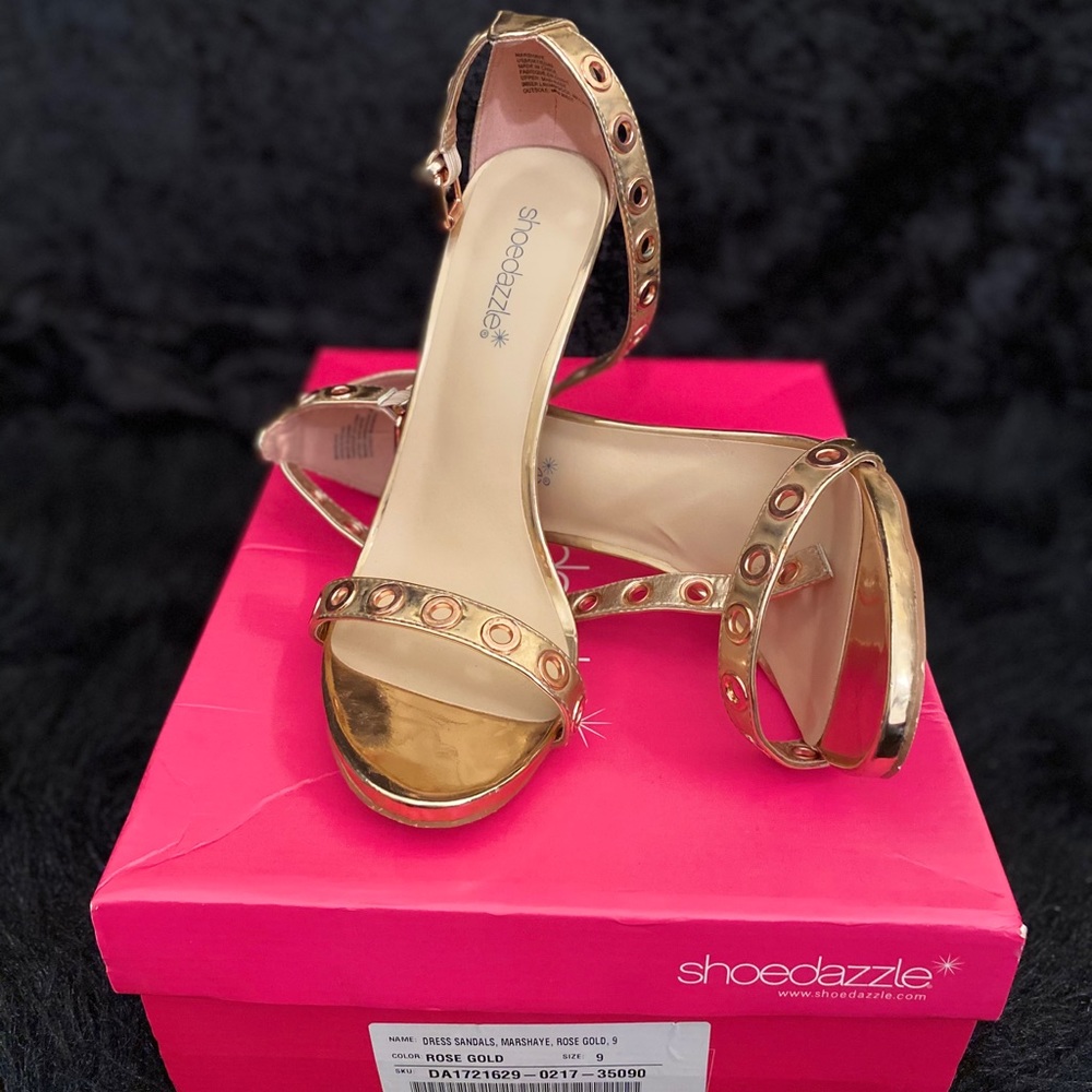 Rose Gold Marshaye Dress Sandals by Shoe Dazzle